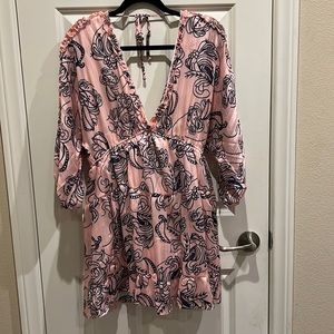 Woman’s pink and blue dress | Size M